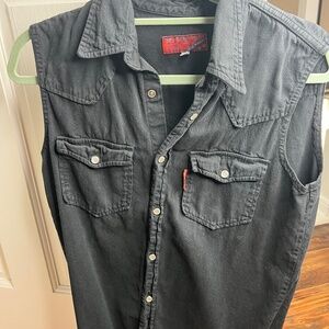 Ladies Big Star sleeveless button down sz med